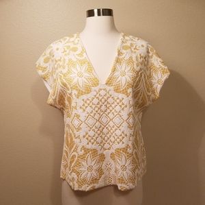 ⭐️3 for $20 Zara Textured V-Neck Top